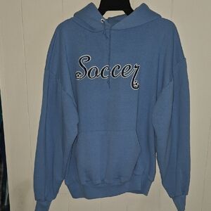 Blue Soccer Hoodie